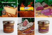 All French Food Classic, Saucisson, Duck Pate and rillette, cheese and Isigny butter in one Gourmet pack