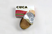 Tin of Cuca's premium yellowfin tuna in olive oil 